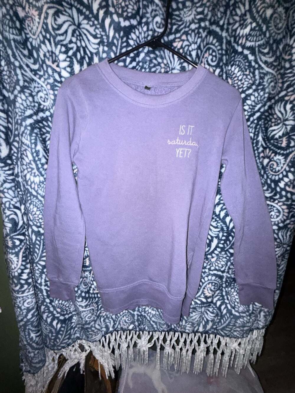 Lavender: Cotton, Relaxed Fit, Crew Neck : ,